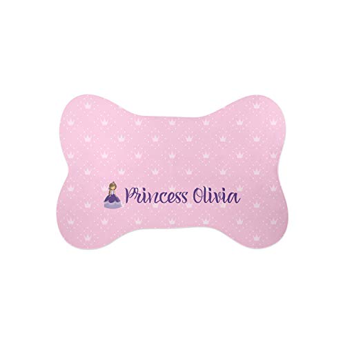 Personalized Small Princess Dog Bone Food Mat
