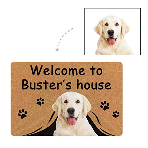 Personalized Dog Face Doormat - Welcome to Pup's House