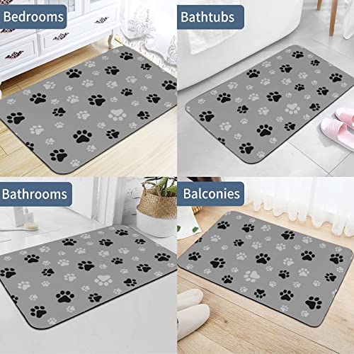 Personalized Dog & Cat Feeding Mat with Paw Designs