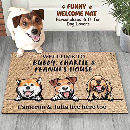 Personalized Dog Welcome Mat for Home Decor