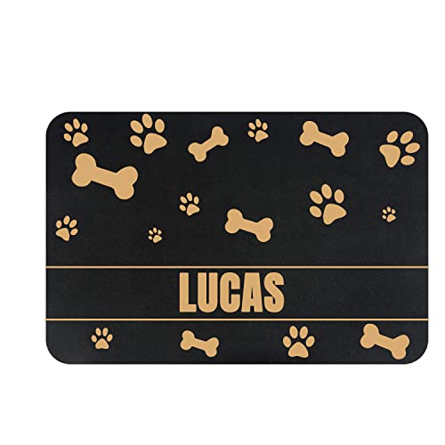 Personalized Waterproof Dog Cat Food Mat with Non-Slip Bottom