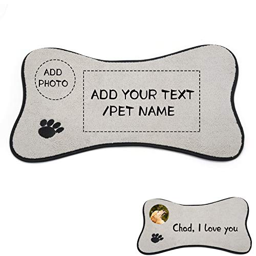 Personalized Pet Feeding Mats with Non-Slip Backing