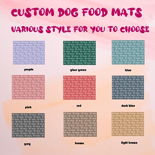 Custom Dog Food Mats - Personalized Non-Slip Pet Placemats