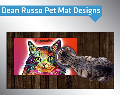 Personalized Dean Russo Pet Bowl Mat, Waterproof, Machine Washable