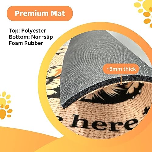 Personalized Funny Dog Decorative Mat - Custom Pet's Name