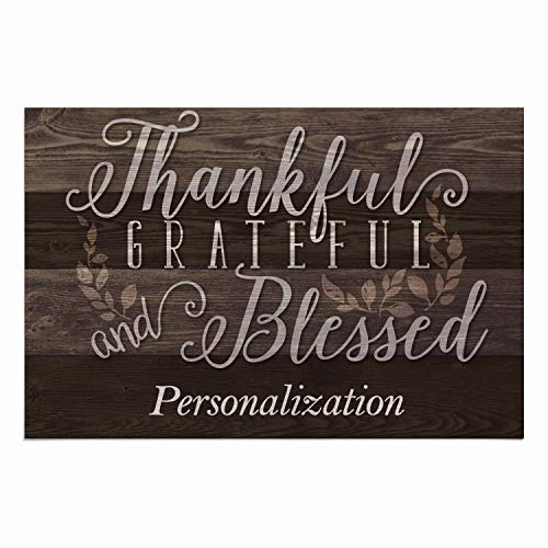 Personalized Thankful Blessed Custom Pet Doormat - Brown