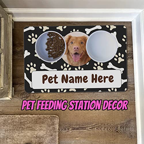 Custom Photo Dog Mat for Food and Water