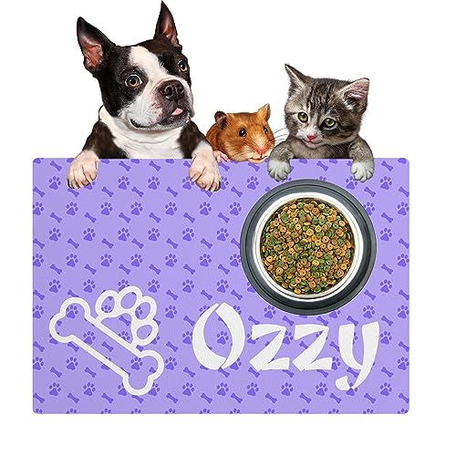 Custom Pet Food Mats - Personalized Name/Photo Options