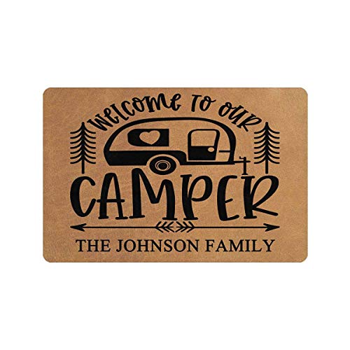 Custom Camper Doormat Welcome Entrance Rug Outdoor Indoor