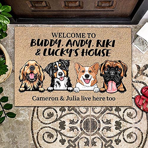 Personalized Dog Welcome Mat for Home Decor