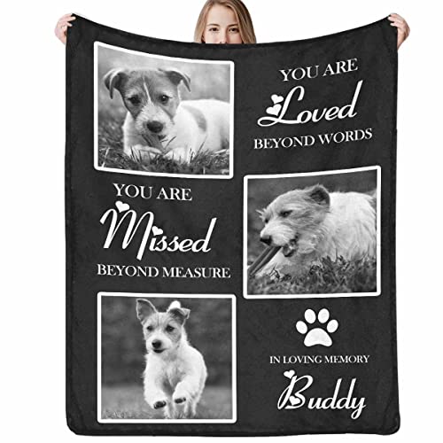 Personalized Memorial Blanket with Photos and Name