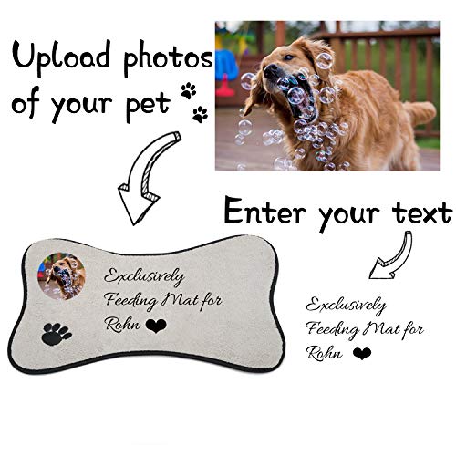 Personalized Pet Feeding Mats with Non-Slip Backing