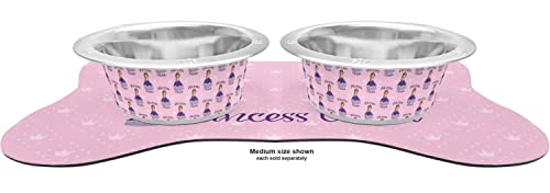 Personalized Small Princess Dog Bone Food Mat