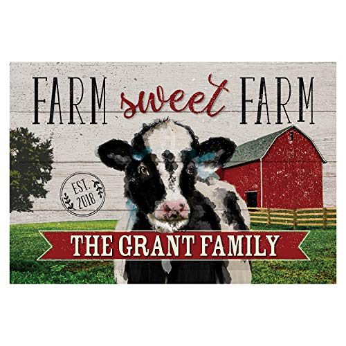 Personalized Cow Doormat with Name Printing, Indoor/Outdoor, Non-Slip