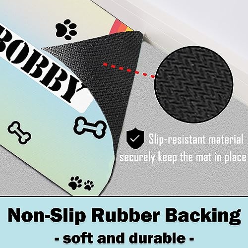 Personalized Custom Pet Feeding Mat with Non-Slip Backing