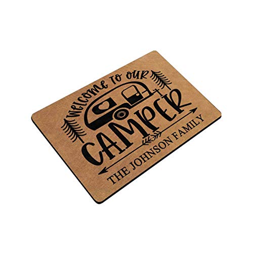 Custom Camper Doormat Welcome Entrance Rug Outdoor Indoor