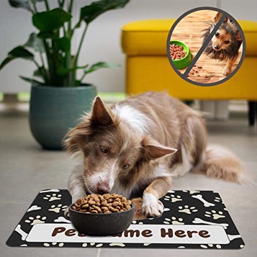 Custom Photo Dog Mat for Food and Water