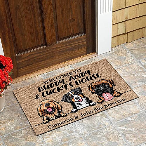 Personalized Dog Welcome Mat for Home Decor