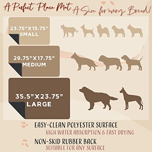 Personalized Dog Food Mat in 15 Patterns, 3 Sizes