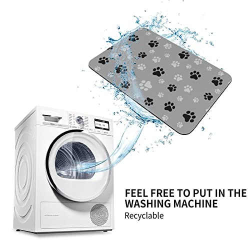 Personalized Dog & Cat Feeding Mat with Paw Designs