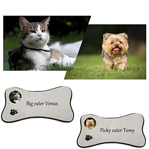 Personalized Pet Feeding Mats with Non-Slip Backing
