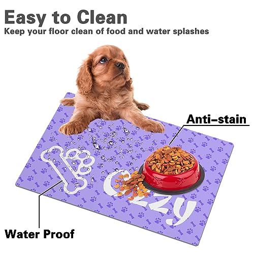 Custom Pet Food Mats - Personalized Name/Photo Options
