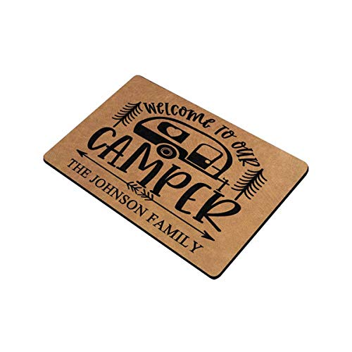 Custom Camper Doormat Welcome Entrance Rug Outdoor Indoor