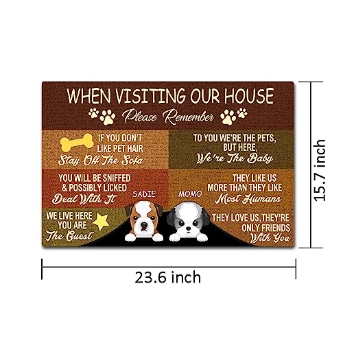 Personalized Funny Pet Lover Welcome Mat Indoor/Outdoor Rug