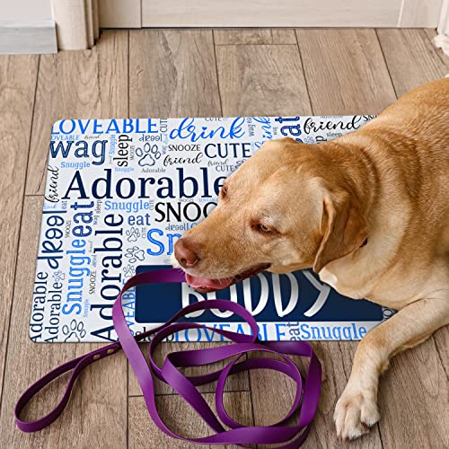 Personalized Dog Food Mat in 15 Patterns, 3 Sizes