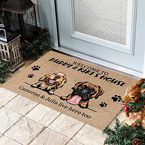 Personalized Dog Welcome Mat for Home Decor