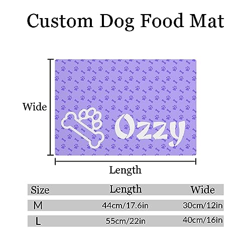 Custom Pet Food Mats - Personalized Name/Photo Options