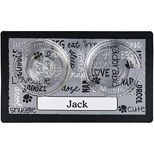 Personalized Pet Bowl Placemat - Absorbent & Waterproof