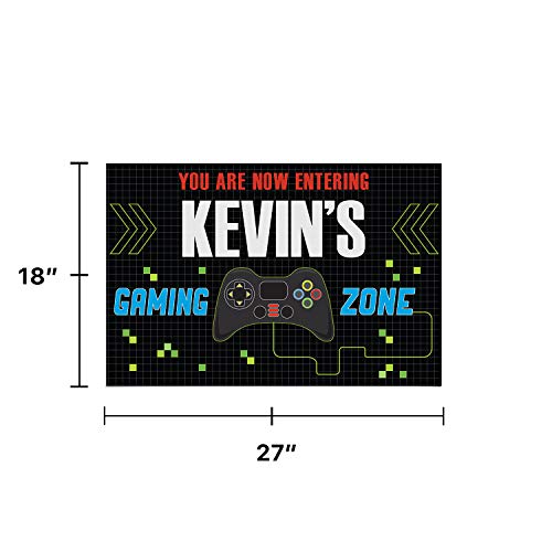 Personalized Video Gamer Doormat with Custom Name, 18x27