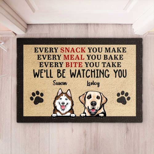 Personalized Funny Dog Decorative Mat - Custom Pet's Name