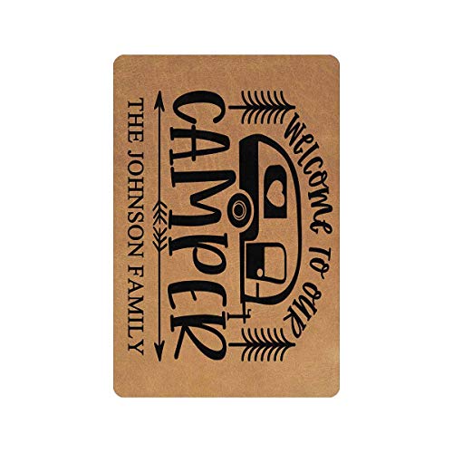 Custom Camper Doormat Welcome Entrance Rug Outdoor Indoor