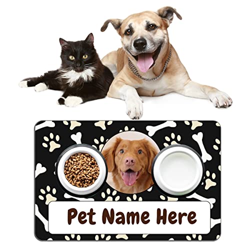 Custom Photo Dog Mat for Food and Water