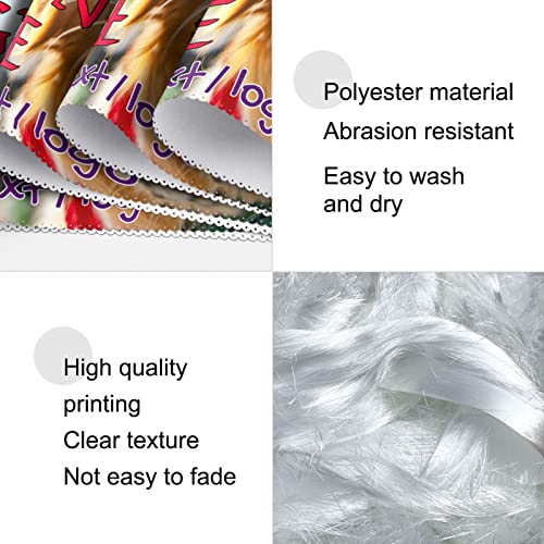 Personalized Non-Slip Custom Pet Food Placemats - Set of 6