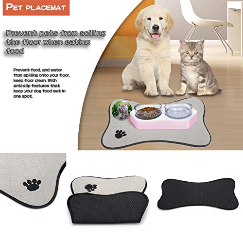 Personalized Pet Feeding Mats with Non-Slip Backing