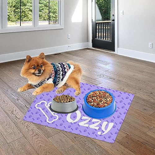 Custom Pet Food Mats - Personalized Name/Photo Options