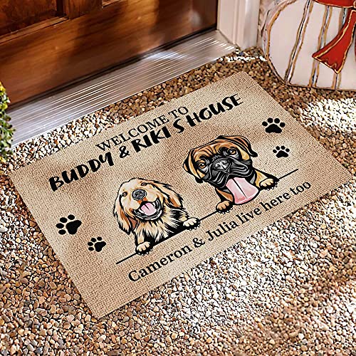 Personalized Dog Welcome Mat for Home Decor