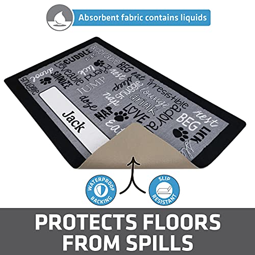 Personalized Pet Bowl Placemat - Absorbent & Waterproof