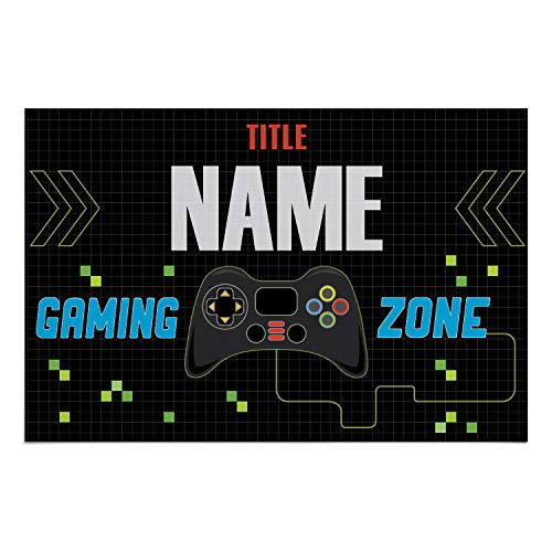 Personalized Video Gamer Doormat with Custom Name, 18x27