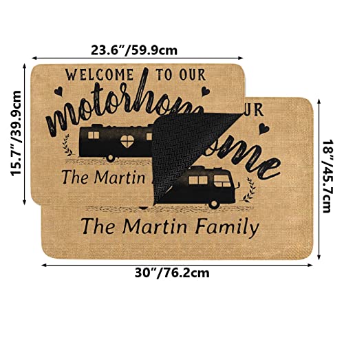 Personalized Rustic Pet Doormat with Custom Name