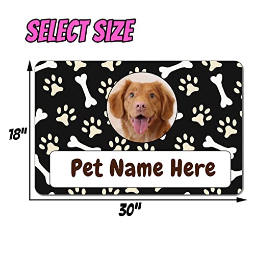Custom Photo Dog Mat for Food and Water