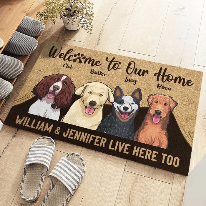 Custom Pawfect House Welcome Mat for Dog Parents
