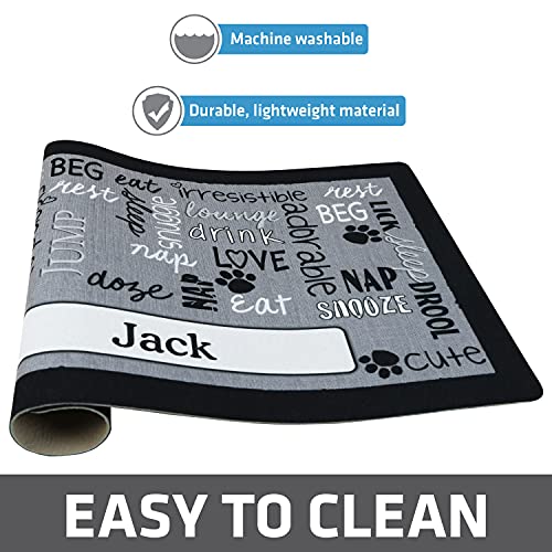 Personalized Pet Bowl Placemat - Absorbent & Waterproof