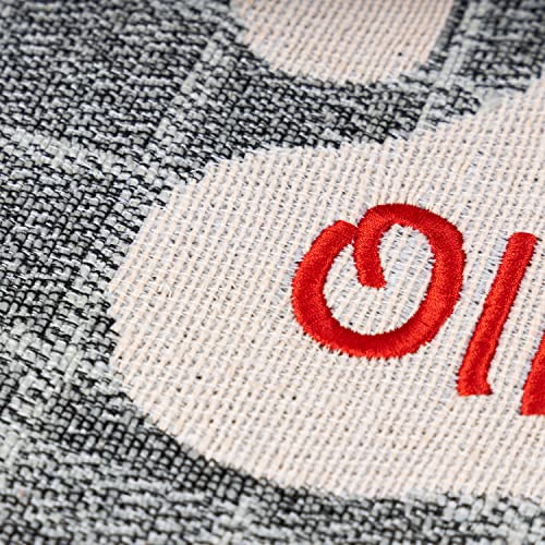 Personalized Embroidered Dog Food Mat with Paw Design