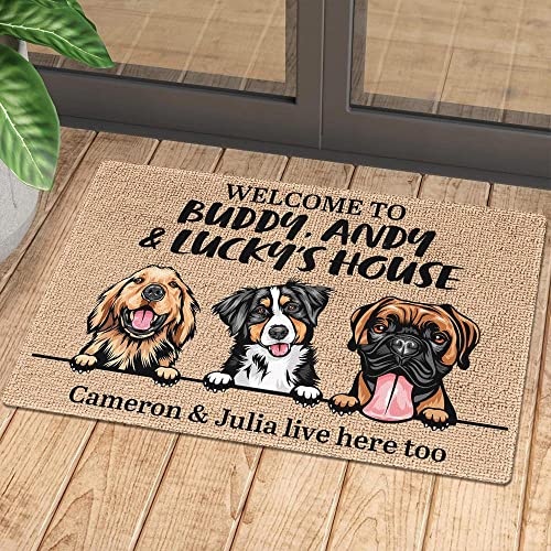 Personalized Dog Welcome Mat for Home Decor