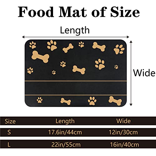 Personalized Waterproof Dog Cat Food Mat with Non-Slip Bottom