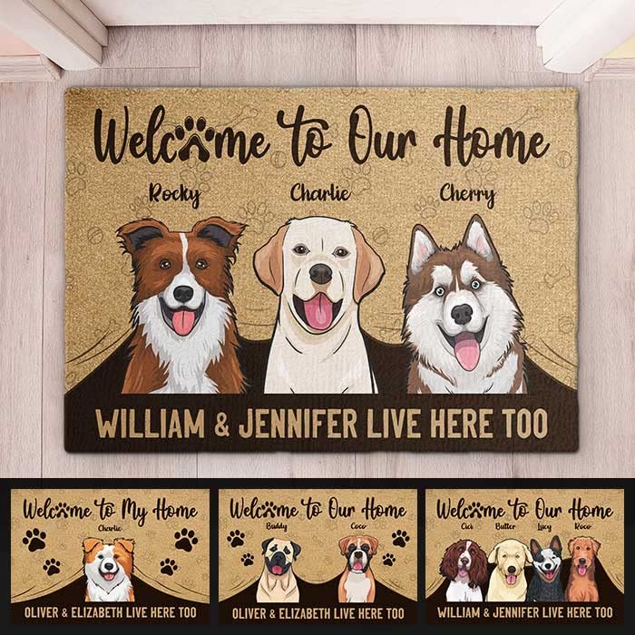 Custom Pawfect House Welcome Mat for Dog Parents